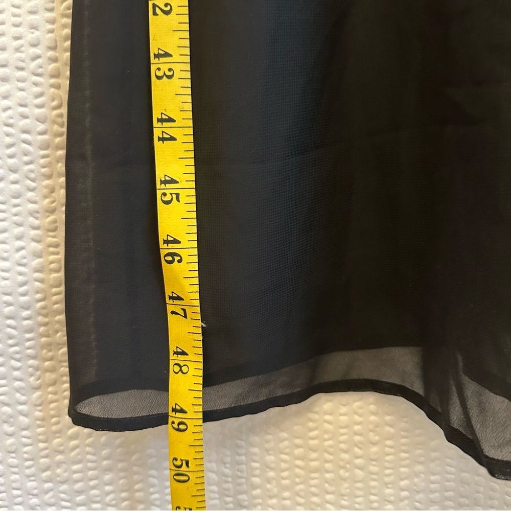 Soft Surroundings Black Maxi Dress Women’s Large Petite Chiffon Long Sleeve - Picture 4 of 7